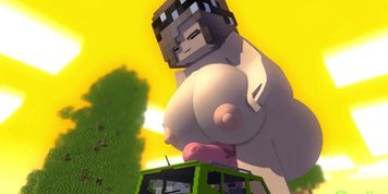 Expanding Rampage (Giantess Minecraft)
