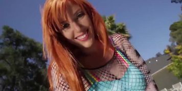 Redhead Lauren enjoys a hot fuck with Lexington Steele huge dick