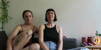 Delfine & Katie Enjoy Intimate Moments Together