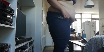 Fat girl outgrown jeans