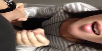 Cute Asian doing blowjob