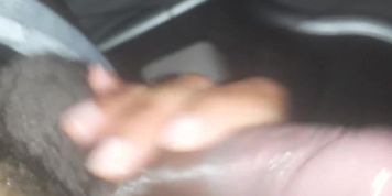 My First, But Not My Last! Really Wet Fat Black Dick Masturbating Until The Nutty Cum Comes Allover!