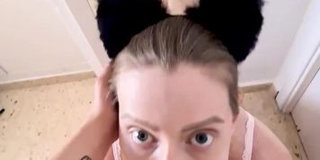 MissDemonMoon fucking my mouth with a huge strapon