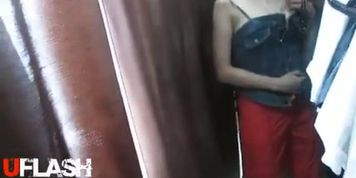 Girl in dressing room