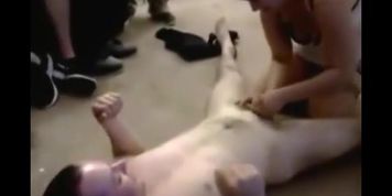 She gets dared to fuck in front of Friends