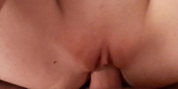 19 yr old slut takes load deep in her tight pussy