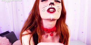 Kitty girl slut Buffy LeBrat adorably sucks your dick until you blow a massive creamy load