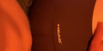Grinding on a rough cock in my leggings