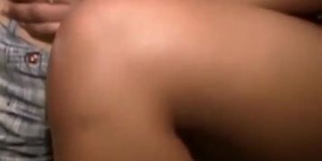Amateur black couple in rough anal sex