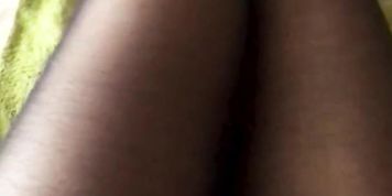I`m filming myself for my daddy. In pantyhose and his shirt.