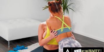 Out Of The Family - 18Yo Vanna Bardot Fucks With Her Sexy Stepmother Ryan Keely During Yoga Session