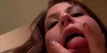 Four horny college babes get wild on spring break