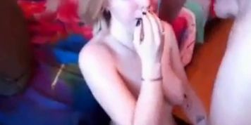 She gets fucked in her mouth balls deep - video 1