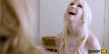 DADDY4K. Blonde angelface shows her passion in bed with grooms dad