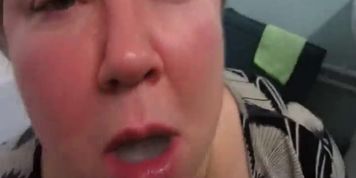 caught mother-in-law in the shower, fucked in the mouth filled her mouth fu