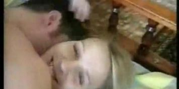 Hot Teen Blonde making love with lucky guy