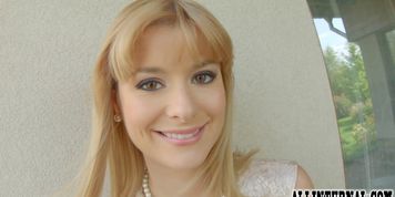 Pretty blonde is bent over and filled with spunk (Charlyse Bella)