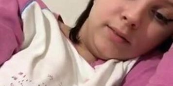 wife home alone showing her boobs