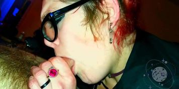 Swallowing his load makes Moxi GLOW