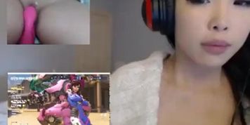 Girl toying and playing games