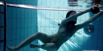Mia girl swimming naked in the pool (Mathangi Arulpragasam)