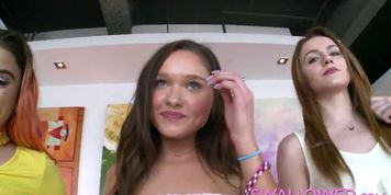 SWALLOWED Blowbang with Zoe Pamela and Rosalyn (Rosalyn Sphinx, Zoe Bloom)