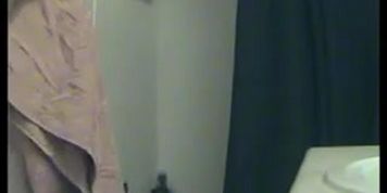 girl caught before and after shower