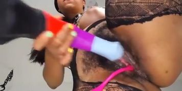 Brunette babe with hairy pussy uses dildo POV
