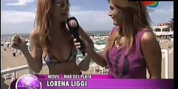 Lorena Liggi Breasts,  Bikini Scene  in El Chimentero 3.0