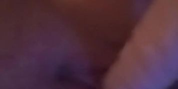 Horny teen fucks and sucks huge dildo