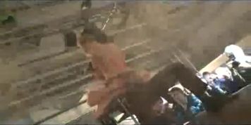 Scandal on stage with stripper teasing and dildoing