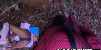 Msnovember Father In Law Getting Her Little Ebony Pussy Ready To Screw On Forest Floor Pov 60Fps