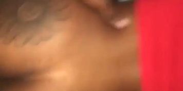 Thick brown Ebony Taking Backshots