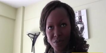 Big Booty Ebony Girl Does Porn For The First Time
