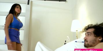 Asian MILF stepmother knew what happened between stepdad and stepdaughter (Ember Snow)