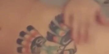 Hot Tattooed Girl Playing with Sex Toys