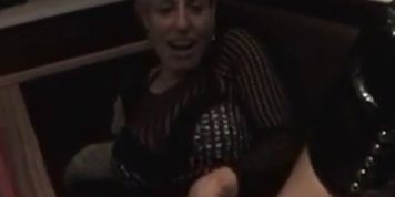 Hot Mature lady get fisted in public fast food place