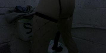 Sissy Whore rides BBC dildo in Dive Bar Bathroom. (ALMOST CAUGHT) (goodgirl)
