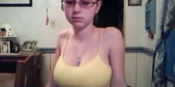 blonde girl show boobs