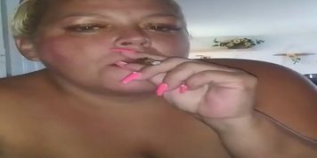 BBW Smoking a blunt  Hardywood screw my wife as you please and be filmed 