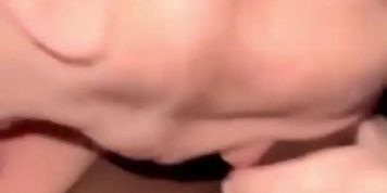Chubby Blonde MILF Interracial Blowjob