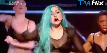 Lady Gaga Thong Scene  in X Factor (France)