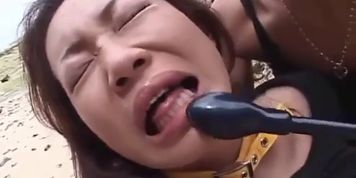 Wild Public Outdoor Beach Orgy For Submissive Japanese Sweetheart With Friends