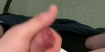 cruising In public toilets wanking my rough cock with big cumshot 