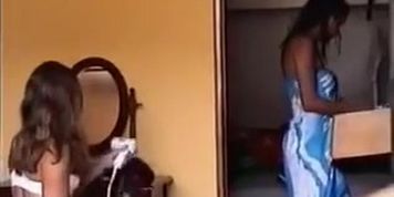 Brazilian girls at window