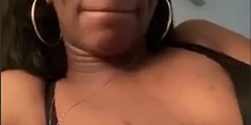 Ebony cheating wife rubbing 