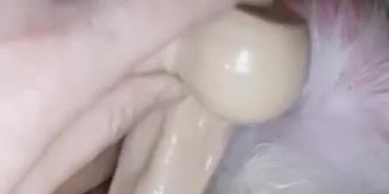 Big dildo anal plug solo play