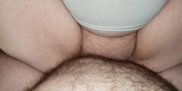 Throbbing pussy after creampie