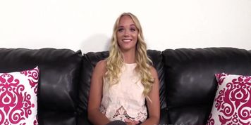 Amateur blonde Chanel fed cum after anal riding balls deep