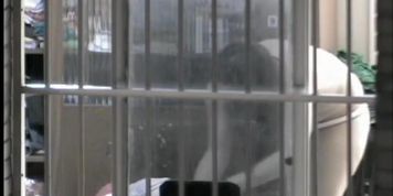 Window voyeur scenes with the hot nude titted neighbor
